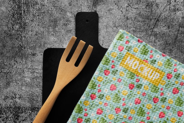 Conception de maquette de serviette de cuisine