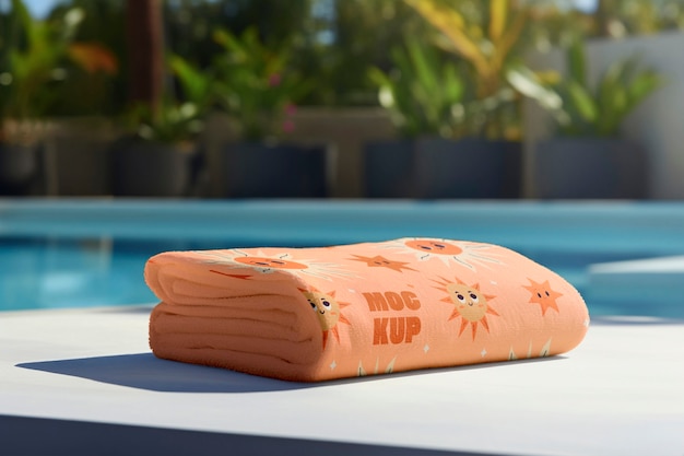 PSD conception d'une maquette de serviette de piscine