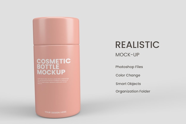 Conception de maquettes de bouteille cosmétique isolée