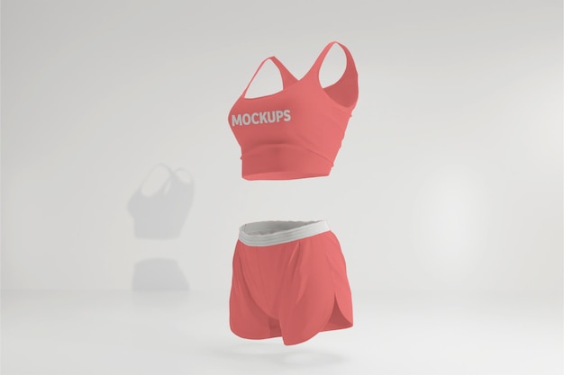 Conception de maquettes de vêtements de sport féminins
