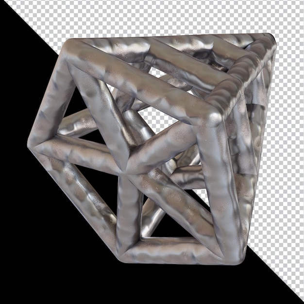 Conception de matériaux d'argile métallique futuriste de forme géométrique abstraite rendu 3d