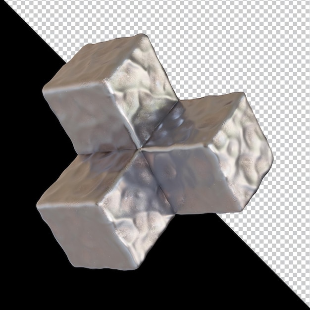 PSD conception de matériaux d'argile métallique futuriste de forme géométrique abstraite rendu 3d