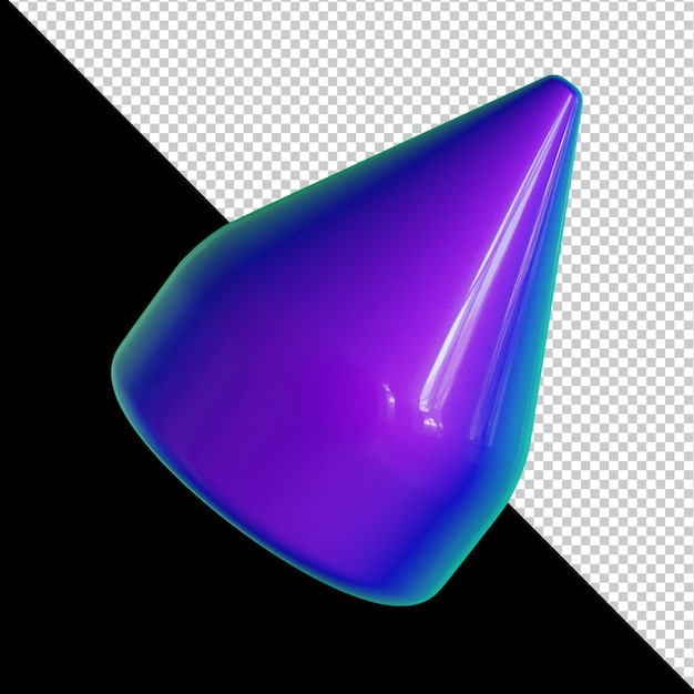 Conception de matériaux colorés de forme géométrique holographique 3d isolée