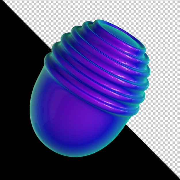 Conception de matériaux colorés de forme géométrique holographique 3d isolée