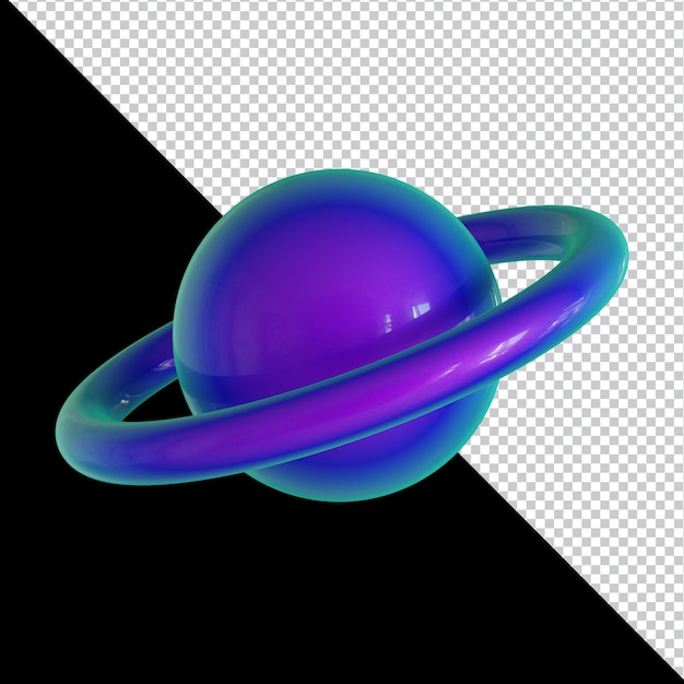 Conception de matériaux colorés de forme géométrique holographique 3d isolée