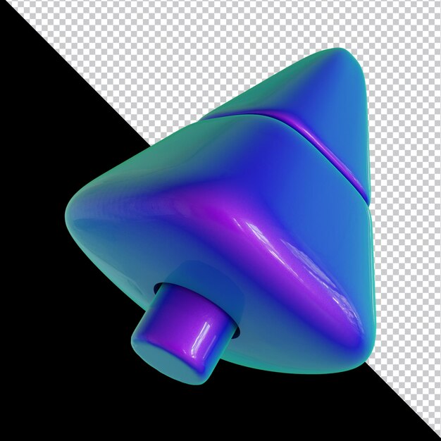 Conception de matériaux colorés de forme géométrique holographique 3d isolée