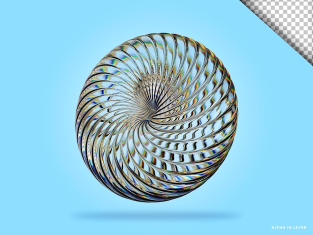 Conception de matériaux de verre à dispersion futuriste de forme géométrique abstraite rendu 3d