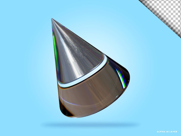 Conception de matériaux de verre à dispersion futuriste de forme géométrique abstraite rendu 3d