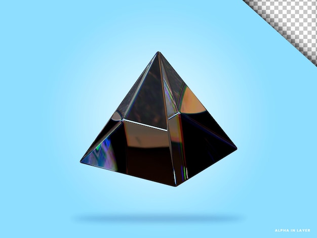 Conception de matériaux de verre à dispersion futuriste de forme géométrique abstraite rendu 3d