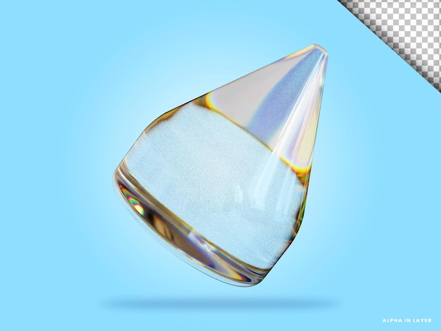 Conception de matériaux de verre à dispersion futuriste de forme géométrique abstraite rendu 3d
