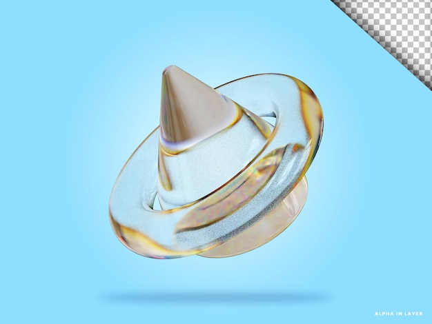 Conception de matériaux de verre à dispersion futuriste de forme géométrique abstraite rendu 3d
