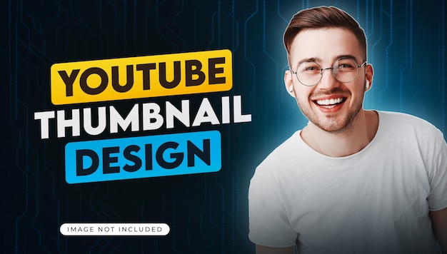 conception de miniature YouTube ou bannière de miniature Youtube