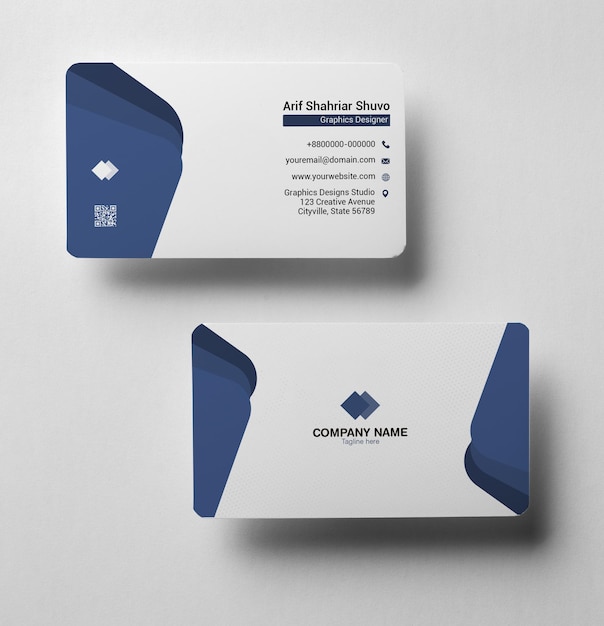 Conception minimale de cartes de visite commerciales
