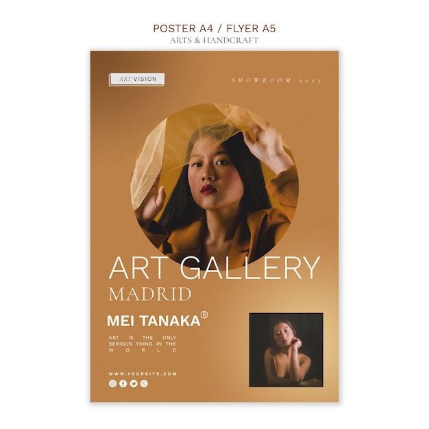 Conception de modèle d'affiche d'art et d'artisanat