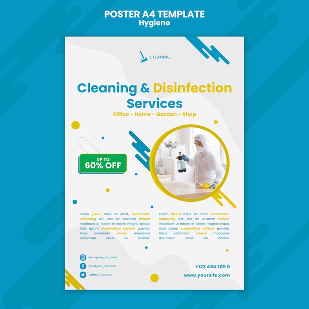 Conception de modèle d'affiche d'hygiène