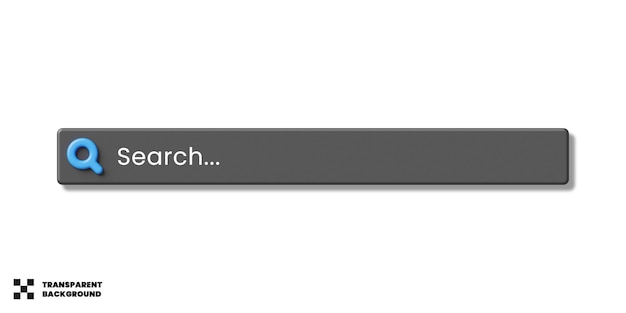PSD conception de modèle de barre de recherche 3d