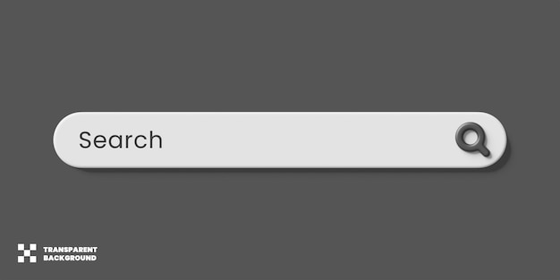 Conception De Modèle De Barre De Recherche En Rendu 3d Isolé