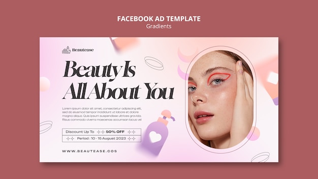 PSD conception de modèle de beauté dégradés