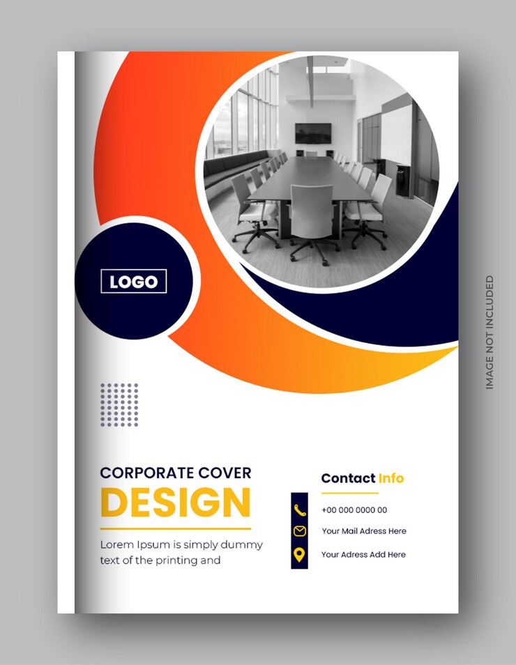 Conception de modèle de brochure de couverture de livre de profil d'entreprise jaune d'entreprise
