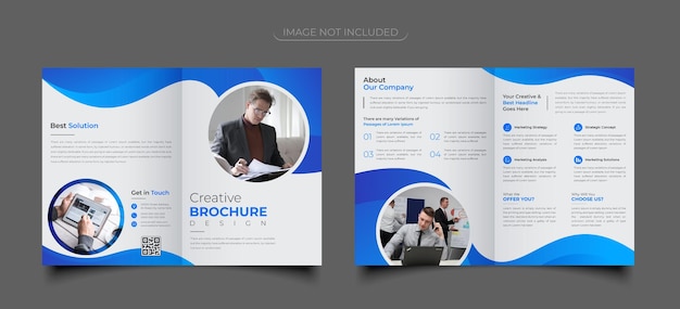 Conception de modèle de brochure d'entreprise à deux volets