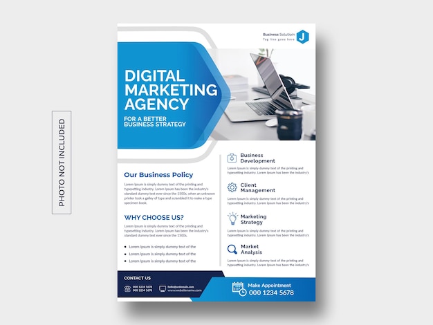 Conception de modèle de flyer d'entreprise moderne