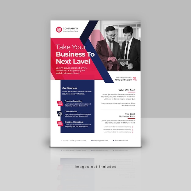 Conception de modèle de flyer d'entreprise moderne