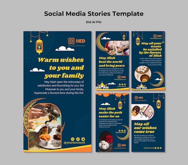 Conception de modèle instagram eid al-fitr