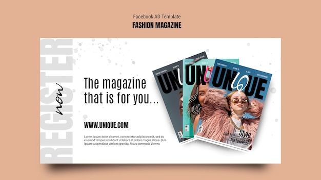 Conception de modèle de magazine de mode