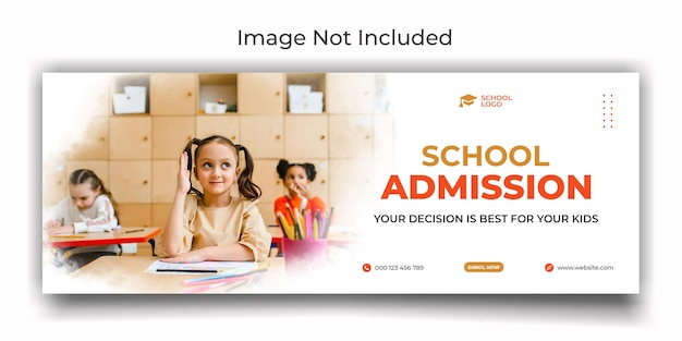 Conception de modèle de médias sociaux de couverture d'admission à l'école