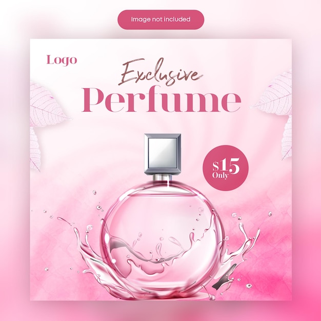 Conception De Modèle De Médias Sociaux De Parfum