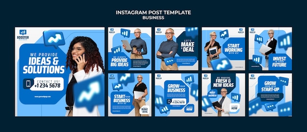 Conception de modèle de publication d'entreprise instagram