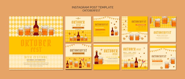 Conception De Modèle De Publication Instagram Oktoberfest