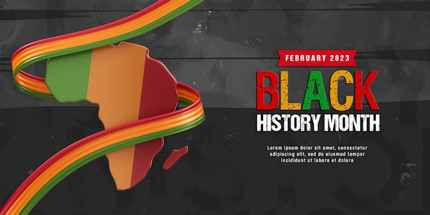 Conception de modèle de publication sur les médias sociaux du mois de l'histoire des Noirs