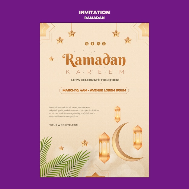 PSD conception de modèle de ramadan