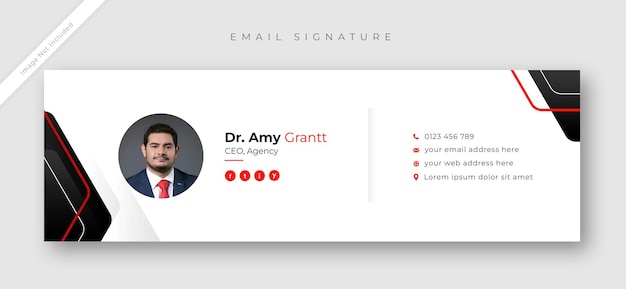 Conception d'un modèle de signature par e-mail ou d'une couverture pour les médias sociaux