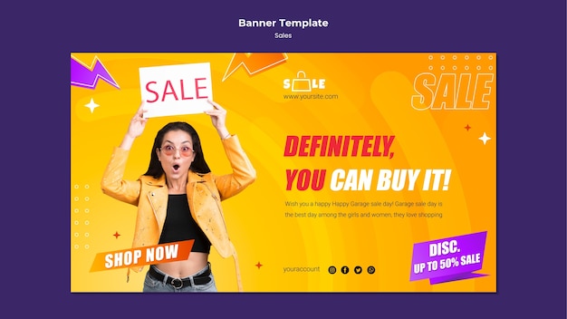 Conception de modèle de vente de bannière