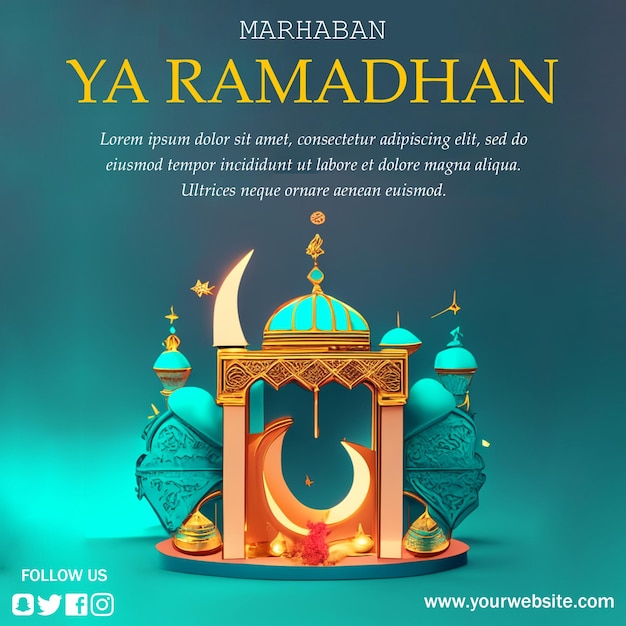 Conception de modèle Ya Ramadan