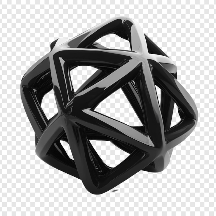 PSD conception de modèles 3d de formes géométriques abstraites noires