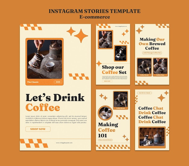PSD conception de modèles d'histoires instagram de commerce électronique