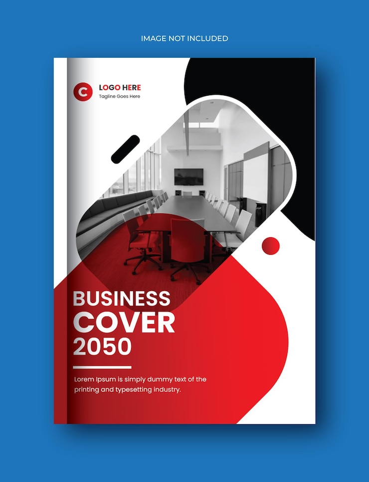 PSD conception moderne de la couverture des livres d'affaires et de la brochure de l'entreprise et du rapport annuel