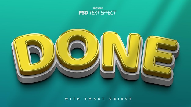 Conception modifiable de modèle d'effet de texte jaune 3d