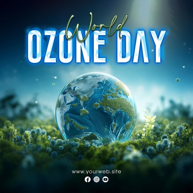 Conception De Publication Sur Les Réseaux Sociaux De La Journée Mondiale De L'ozone