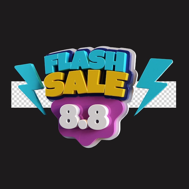 Conception de rendu 8.8 de la vente flash de rendu 3D