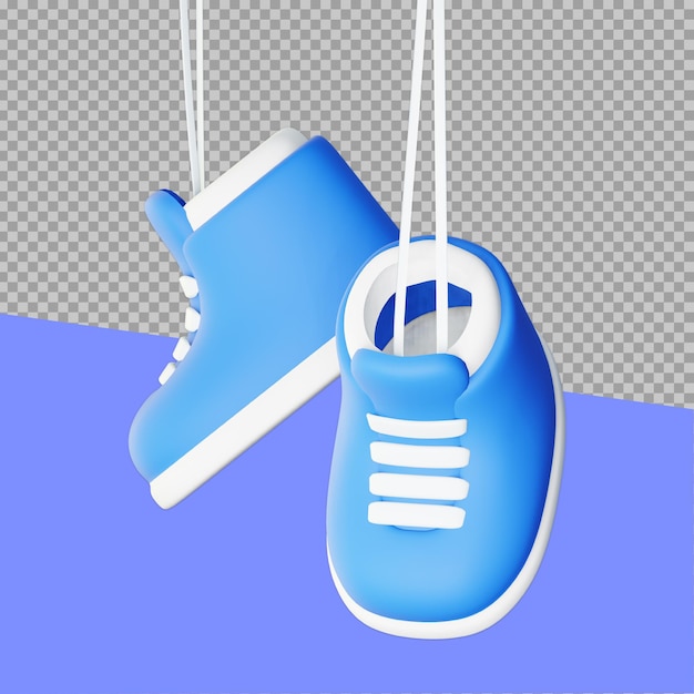 PSD conception de rendu de chaussures enfant 3d isolé