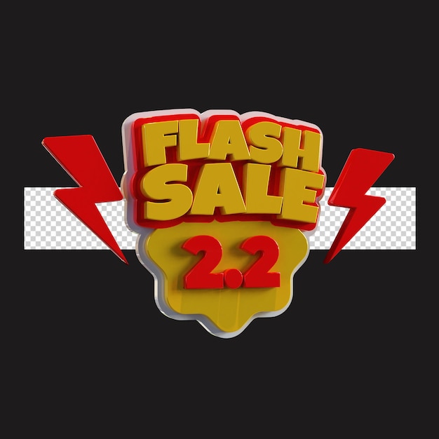 Conception De Rendu De Vente Flash De Rendu 3d