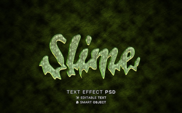 Conception de slime à effet de texte