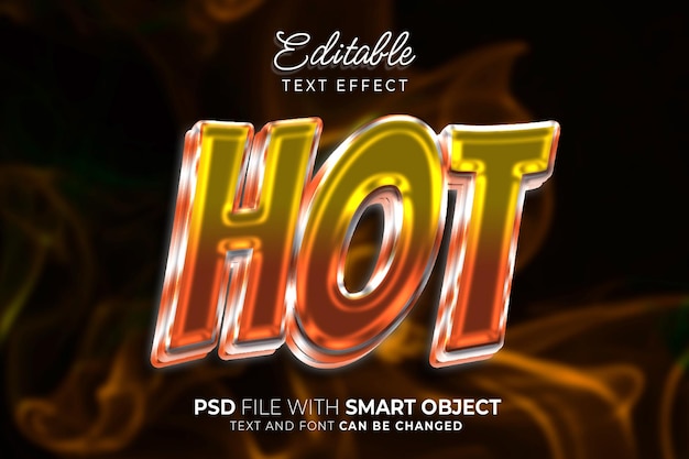 Conception de style modifiable d'effet de texte chaud