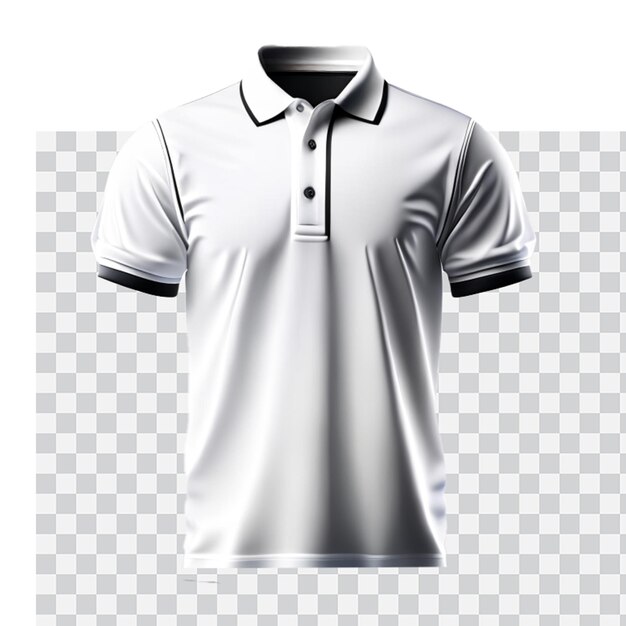 PSD conception de t-shirt de polo blanc