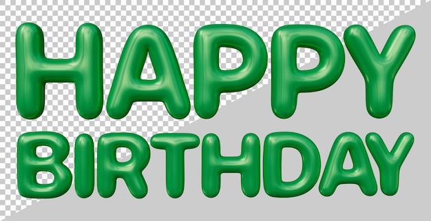 Conception de texte de joyeux anniversaire avec un style d'effet moderne 3d