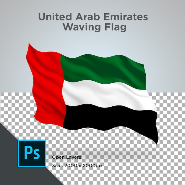 Conception De Vague De Drapeau Des émirats Arabes Unis Transparent